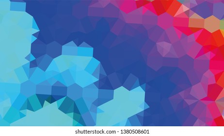 Geometric design. Colorful gradient mosaic background. Geometric triangle, mosaic, abstract background. Mosaic, color background. Mosaic texture. The effect of stained glass. EPS 10 Vector