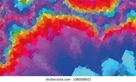 Geometric design. Colorful gradient mosaic background. Geometric triangle, mosaic, abstract background. Mosaic, color background. Mosaic texture. The effect of stained glass. EPS 10 Vector