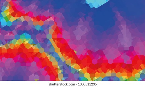 Geometric design. Colorful gradient mosaic background. Geometric triangle, mosaic, abstract background. Mosaic, color background. Mosaic texture. The effect of stained glass. EPS 10 Vector