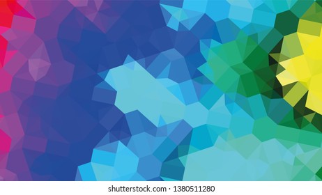 Geometric design. Colorful gradient mosaic background. Geometric triangle, mosaic, abstract background. Mosaic, color background. Mosaic texture. The effect of stained glass. EPS 10 Vector