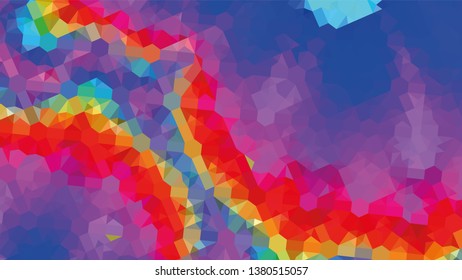 Geometric design. Colorful gradient mosaic background. Geometric triangle, mosaic, abstract background. Mosaic, color background. Mosaic texture. The effect of stained glass. EPS 10 Vector