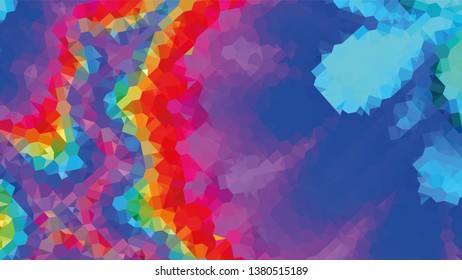 Geometric design. Colorful gradient mosaic background. Geometric triangle, mosaic, abstract background. Mosaic, color background. Mosaic texture. The effect of stained glass. EPS 10 Vector