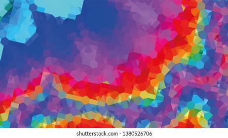 Geometric design. Colorful gradient mosaic background. Geometric triangle, mosaic, abstract background. Mosaic, color background. Mosaic texture. The effect of stained glass. EPS 10 Vector