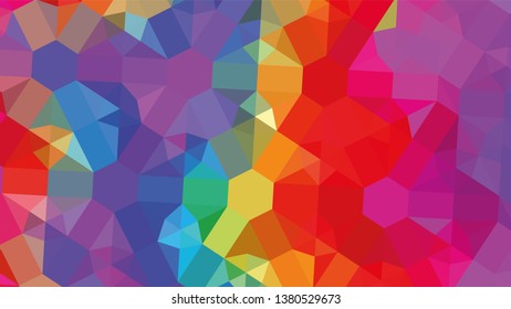 Geometric design. Colorful gradient mosaic background. Geometric triangle, mosaic, abstract background. Mosaic, color background. Mosaic texture. The effect of stained glass. EPS 10 Vector