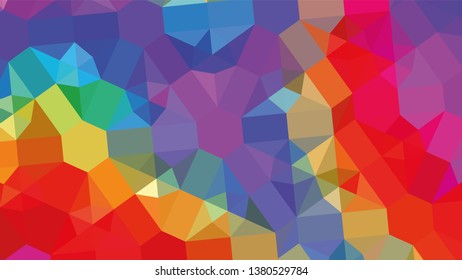 Geometric design. Colorful gradient mosaic background. Geometric triangle, mosaic, abstract background. Mosaic, color background. Mosaic texture. The effect of stained glass. EPS 10 Vector