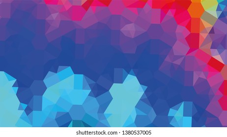 Geometric design. Colorful gradient mosaic background. Geometric triangle, mosaic, abstract background. Mosaic, color background. Mosaic texture. The effect of stained glass. EPS 10 Vector