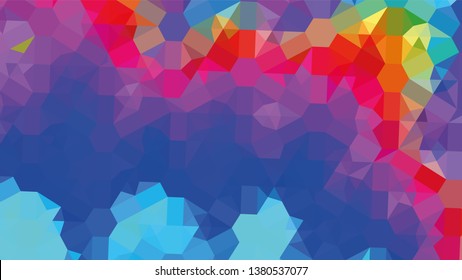 Geometric design. Colorful gradient mosaic background. Geometric triangle, mosaic, abstract background. Mosaic, color background. Mosaic texture. The effect of stained glass. EPS 10 Vector