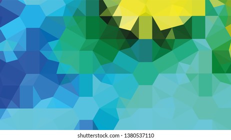 Geometric design. Colorful gradient mosaic background. Geometric triangle, mosaic, abstract background. Mosaic, color background. Mosaic texture. The effect of stained glass. EPS 10 Vector