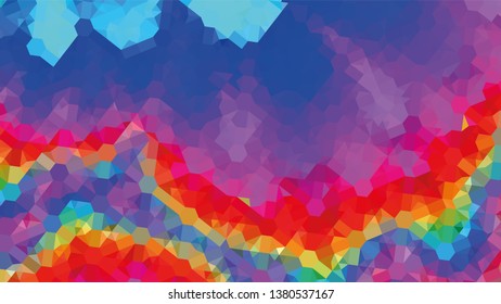 Geometric design. Colorful gradient mosaic background. Geometric triangle, mosaic, abstract background. Mosaic, color background. Mosaic texture. The effect of stained glass. EPS 10 Vector