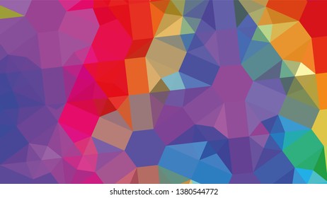 Geometric design. Colorful gradient mosaic background. Geometric triangle, mosaic, abstract background. Mosaic, color background. Mosaic texture. The effect of stained glass. EPS 10 Vector