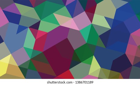 Geometric design. Colorful gradient mosaic background. Geometric triangle, mosaic, abstract background. The effect of stained glass. EPS 10 Vector 