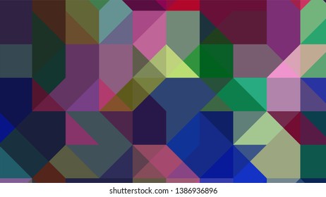 Geometric design. Colorful gradient mosaic background. Geometric triangle mosaic abstract background. Mosaic, color background. Mosaic texture. The effect of stained glass. EPS 10 Vector
