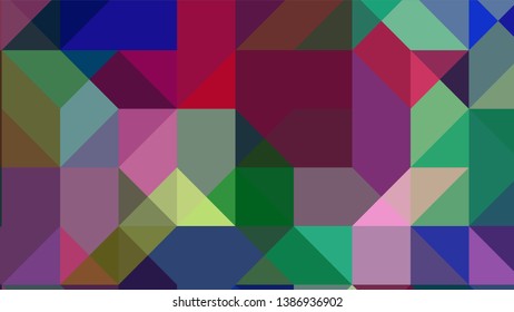 Geometric design. Colorful gradient mosaic background. Geometric triangle mosaic abstract background. Mosaic, color background. Mosaic texture. The effect of stained glass. EPS 10 Vector