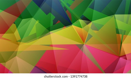 Geometric design. Colorful gradient mosaic background. Geometric triangle, mosaic, abstract background. Mosaic, color background. Mosaic texture. The effect of stained glass. EPS 10 Vector