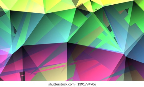 Geometric design. Colorful gradient mosaic background. Geometric triangle, mosaic, abstract background. Mosaic, color background. Mosaic texture. The effect of stained glass. EPS 10 Vector