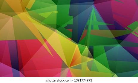 Geometric design. Colorful gradient mosaic background. Geometric triangle, mosaic, abstract background. Mosaic, color background. Mosaic texture. The effect of stained glass. EPS 10 Vector