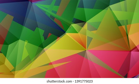 Geometric design. Colorful gradient mosaic background. Geometric triangle, mosaic, abstract background. Mosaic, color background. Mosaic texture. The effect of stained glass. EPS 10 Vector