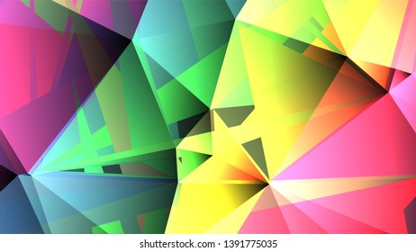 Geometric design. Colorful gradient mosaic background. Geometric triangle, mosaic, abstract background. Mosaic, color background. Mosaic texture. The effect of stained glass. EPS 10 Vector