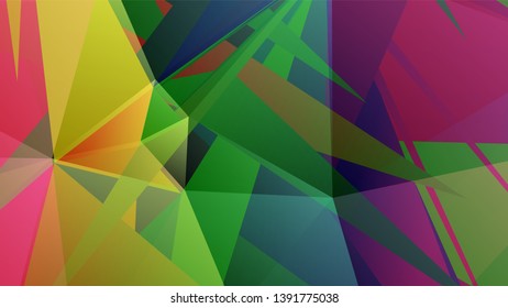 Geometric design. Colorful gradient mosaic background. Geometric triangle, mosaic, abstract background. Mosaic, color background. Mosaic texture. The effect of stained glass. EPS 10 Vector
