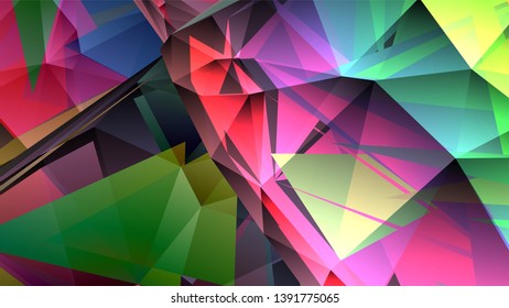 Geometric design. Colorful gradient mosaic background. Geometric triangle, mosaic, abstract background. Mosaic, color background. Mosaic texture. The effect of stained glass. EPS 10 Vector