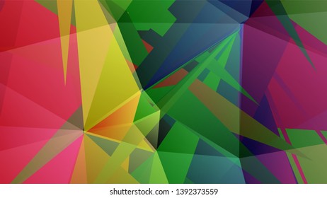 Geometric design. Colorful gradient mosaic background. Geometric triangle, mosaic, abstract background. Mosaic, color background. Mosaic texture. The effect of stained glass. EPS 10 Vector