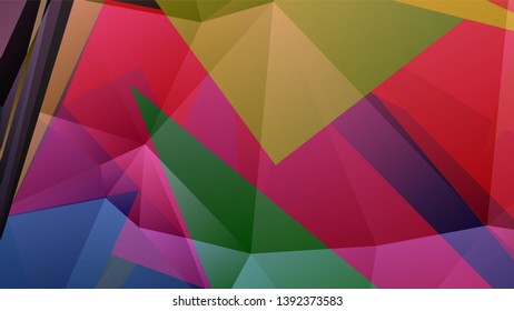 Geometric design. Colorful gradient mosaic background. Geometric triangle, mosaic, abstract background. Mosaic, color background. Mosaic texture. The effect of stained glass. EPS 10 Vector