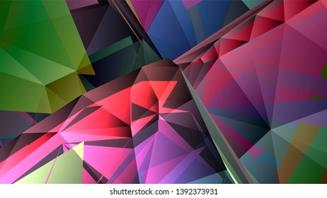 Geometric design. Colorful gradient mosaic background. Geometric triangle, mosaic, abstract background. Mosaic, color background. Mosaic texture. The effect of stained glass. EPS 10 Vector