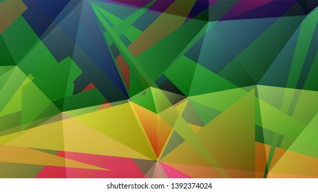 Geometric design. Colorful gradient mosaic background. Geometric triangle, mosaic, abstract background. Mosaic, color background. Mosaic texture. The effect of stained glass. EPS 10 Vector