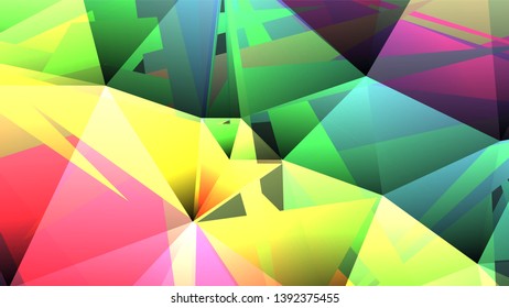 Geometric design. Colorful gradient mosaic background. Geometric triangle, mosaic, abstract background. Mosaic, color background. Mosaic texture. The effect of stained glass. EPS 10 Vector