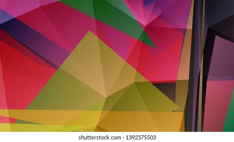 Geometric design. Colorful gradient mosaic background. Geometric triangle, mosaic, abstract background. Mosaic, color background. Mosaic texture. The effect of stained glass. EPS 10 Vector