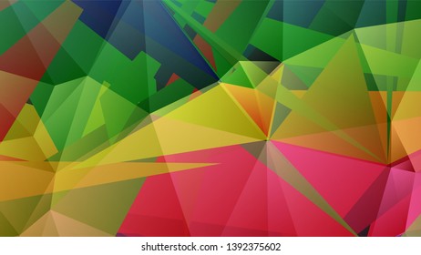 Geometric design. Colorful gradient mosaic background. Geometric triangle, mosaic, abstract background. Mosaic, color background. Mosaic texture. The effect of stained glass. EPS 10 Vector