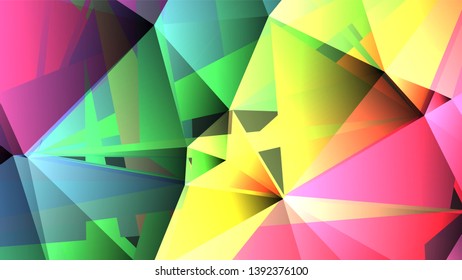 Geometric design. Colorful gradient mosaic background. Geometric triangle, mosaic, abstract background. Mosaic, color background. Mosaic texture. The effect of stained glass. EPS 10 Vector