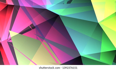 Geometric design. Colorful gradient mosaic background. Geometric triangle, mosaic, abstract background. Mosaic, color background. Mosaic texture. The effect of stained glass. EPS 10 Vector
