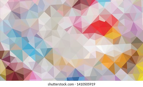 Geometric design. Colorful gradient mosaic background. Geometric triangle, mosaic, abstract background. Mosaic, color background. Mosaic texture. The effect of stained glass. EPS 10 Vector