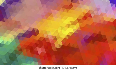 Geometric design. Colorful gradient mosaic background. Geometric triangle, mosaic, abstract background. Mosaic, color background. Mosaic texture. The effect of stained glass. EPS 10 Vector