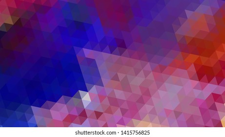 Geometric design. Colorful gradient mosaic background. Geometric triangle, mosaic, abstract background. Mosaic, color background. Mosaic texture. The effect of stained glass. EPS 10 Vector