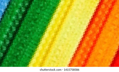 Geometric design. Colorful gradient mosaic background. Geometric triangle, mosaic, abstract background. Mosaic, color background. Mosaic texture. The effect of stained glass. EPS 10 Vector