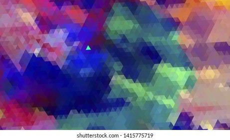 Geometric design. Colorful gradient mosaic background. Geometric triangle, mosaic, abstract background. Mosaic, color background. Mosaic texture. The effect of stained glass. EPS 10 Vector