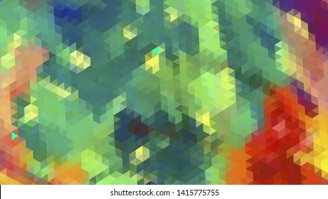 Geometric design. Colorful gradient mosaic background. Geometric triangle, mosaic, abstract background. Mosaic, color background. Mosaic texture. The effect of stained glass. EPS 10 Vector