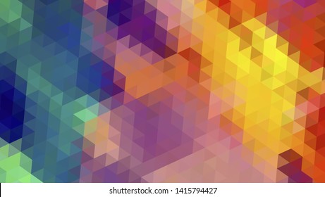Geometric design. Colorful gradient mosaic background. Geometric triangle, mosaic, abstract background. Mosaic, color background. Mosaic texture. The effect of stained glass. EPS 10 Vector