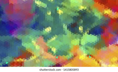 Geometric design. Colorful gradient mosaic background. Geometric triangle, mosaic, abstract background. Mosaic, color background. Mosaic texture. The effect of stained glass. EPS 10 Vector
