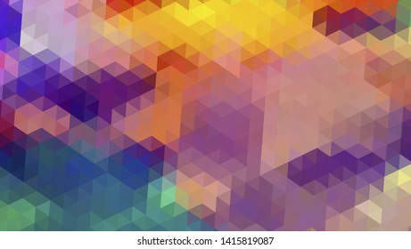 Geometric design. Colorful gradient mosaic background. Geometric triangle, mosaic, abstract background. Mosaic, color background. Mosaic texture. The effect of stained glass. EPS 10 Vector