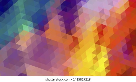 Geometric design. Colorful gradient mosaic background. Geometric triangle, mosaic, abstract background. Mosaic, color background. Mosaic texture. The effect of stained glass. EPS 10 Vector