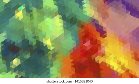 Geometric design. Colorful gradient mosaic background. Geometric triangle, mosaic, abstract background. Mosaic, color background. Mosaic texture. The effect of stained glass. EPS 10 Vector