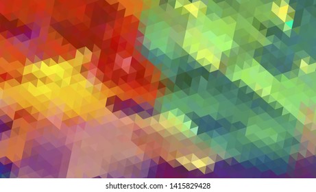 Geometric design. Colorful gradient mosaic background. Geometric triangle, mosaic, abstract background. Mosaic, color background. Mosaic texture. The effect of stained glass. EPS 10 Vector