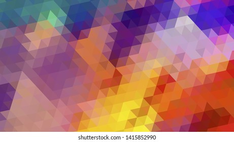 Geometric design. Colorful gradient mosaic background. Geometric triangle, mosaic, abstract background. Mosaic, color background. Mosaic texture. The effect of stained glass. EPS 10 Vector