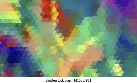 Geometric design. Colorful gradient mosaic background. Geometric triangle, mosaic, abstract background. Mosaic, color background. Mosaic texture. The effect of stained glass. EPS 10 Vector