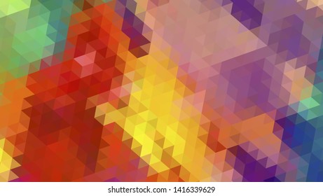 Geometric design. Colorful gradient mosaic background. Geometric triangle, mosaic, abstract background. Mosaic, color background. Mosaic texture. The effect of stained glass. EPS 10 Vector