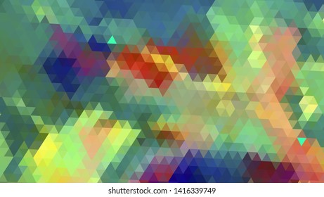 Geometric design. Colorful gradient mosaic background. Geometric triangle, mosaic, abstract background. Mosaic, color background. Mosaic texture. The effect of stained glass. EPS 10 Vector