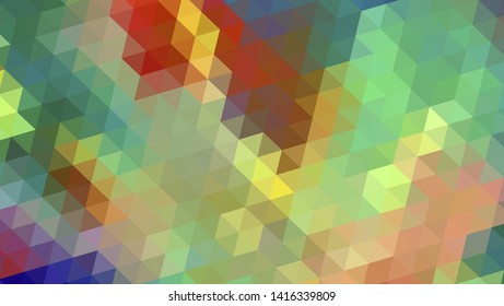 Geometric design. Colorful gradient mosaic background. Geometric triangle, mosaic, abstract background. Mosaic, color background. Mosaic texture. The effect of stained glass. EPS 10 Vector